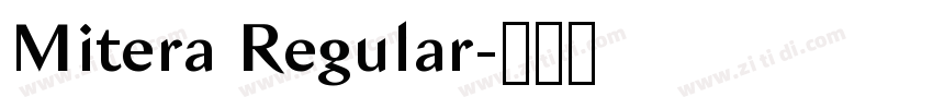 Mitera Regular字体转换